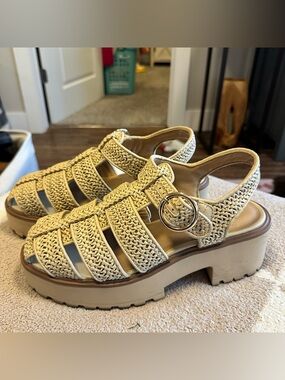 wild fable Woven Platform Sandals - Beige